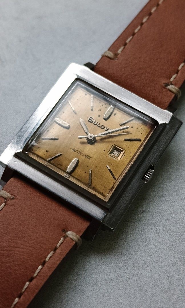 Vintage bulova square watch hot sale