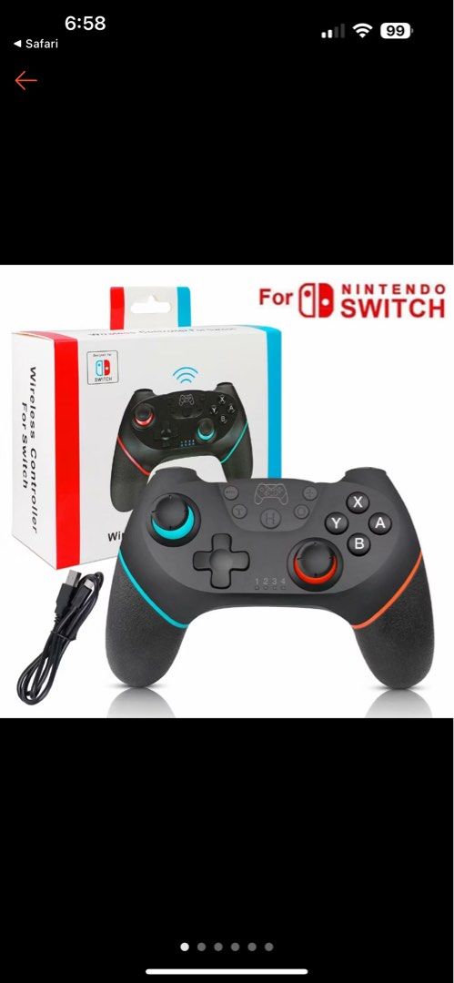 Wireless Controller (Category: Nintendo) located in Singapore. Submitted by hellokiddz (Listing ID 1327031725, Image 2). Description: As good as new as my kids hardly play with their switch. Been obsessed with their ps5 forever. 2 for $50.