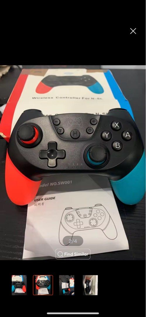 Wireless Controller (Category: Nintendo) located in Singapore. Submitted by hellokiddz (Listing ID 1327031725, Image 1). Description: As good as new as my kids hardly play with their switch. Been obsessed with their ps5 forever. 2 for $50.