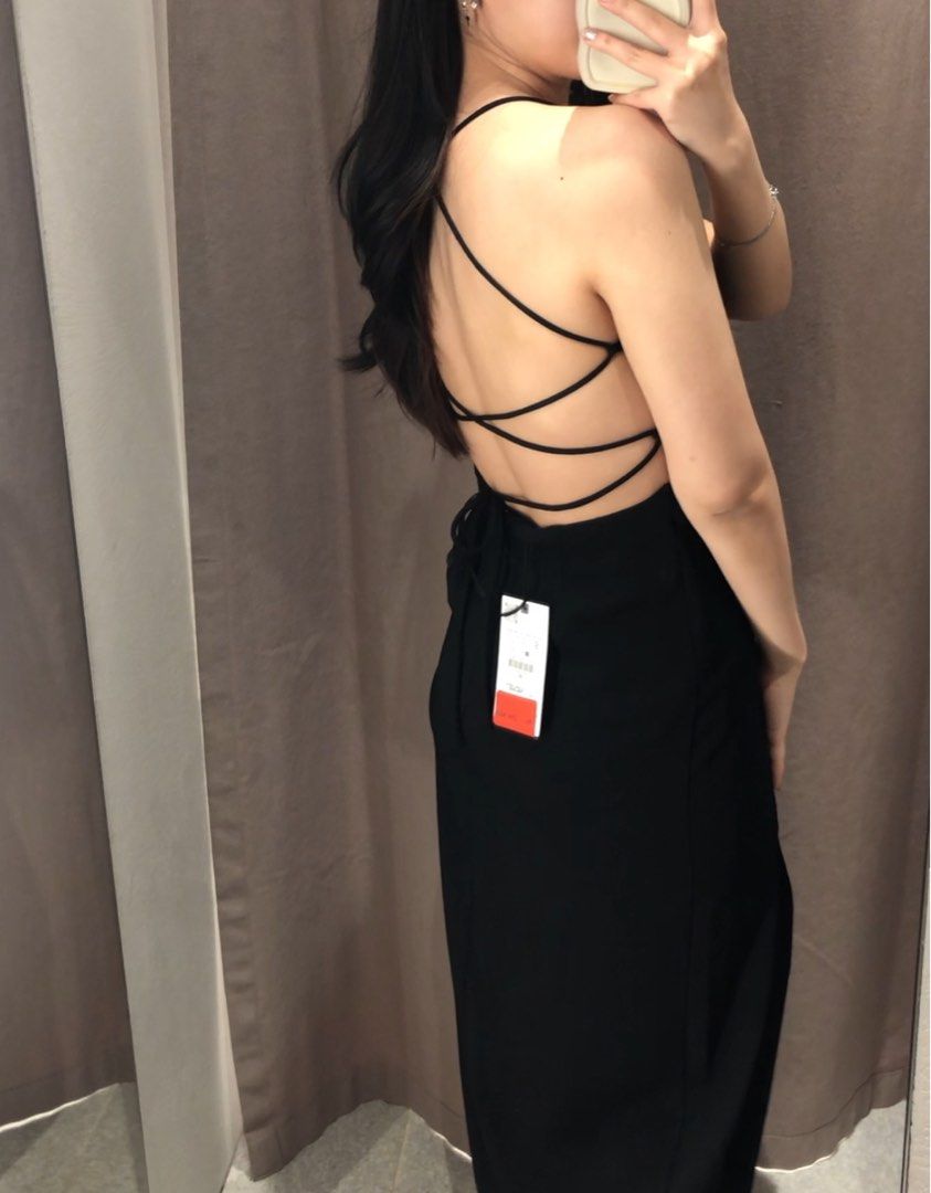 Zara Backless Dress | Zara Dress Pesta, Fesyen Wanita, Pakaian Wanita, Gaun  & Rok di Carousell