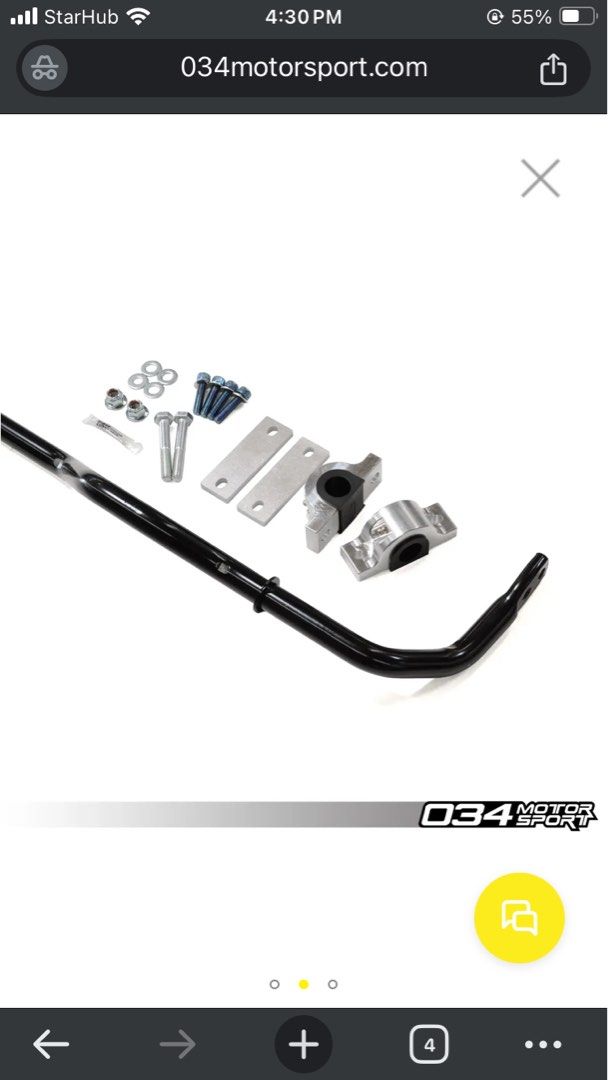 034 Motorsports Rear Anti Roll bar for VW Golf GTI MK5, Car Accessories