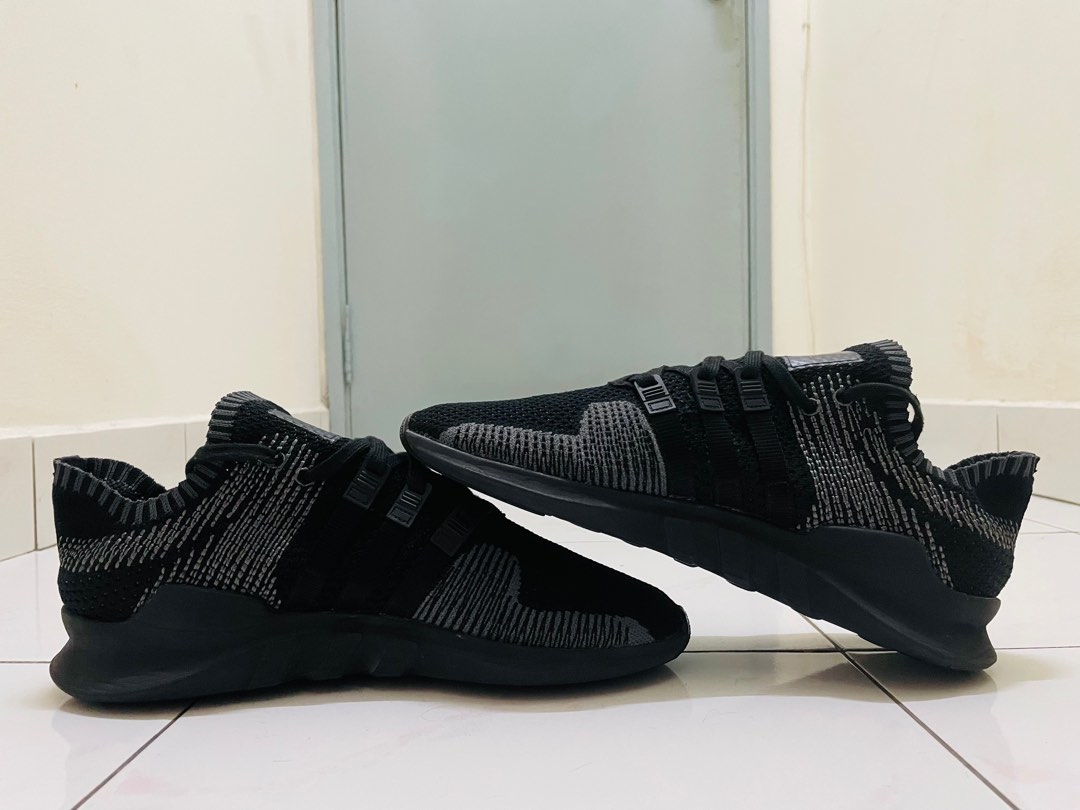 Adidas EQT ADV PK Black Grey 9.5UK 28CM Tag Kiri dan Kanan Berbeza