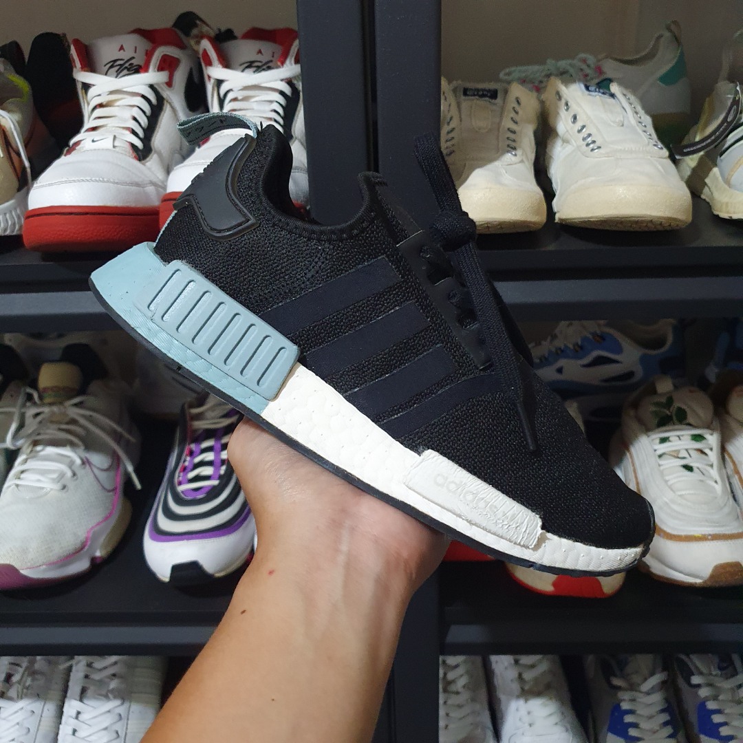 Adidas NMD R1 Black Ash Grey women s 7 US P2 500 only Women s Fashion Footwear Sneakers on Carousell