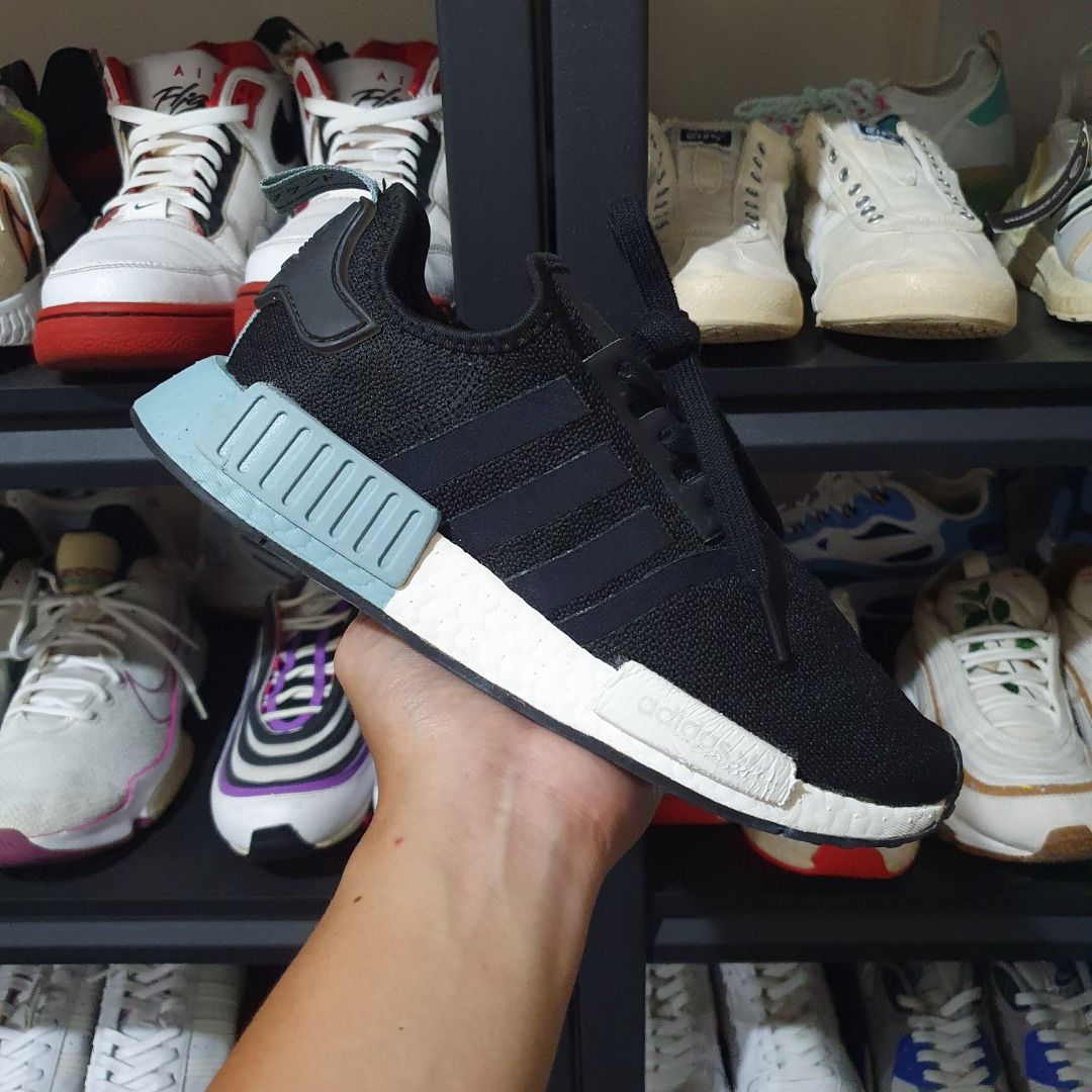 Adidas NMD R1 Black Ash Grey women s 7 US P2 500 only Women s Fashion Footwear Sneakers on Carousell