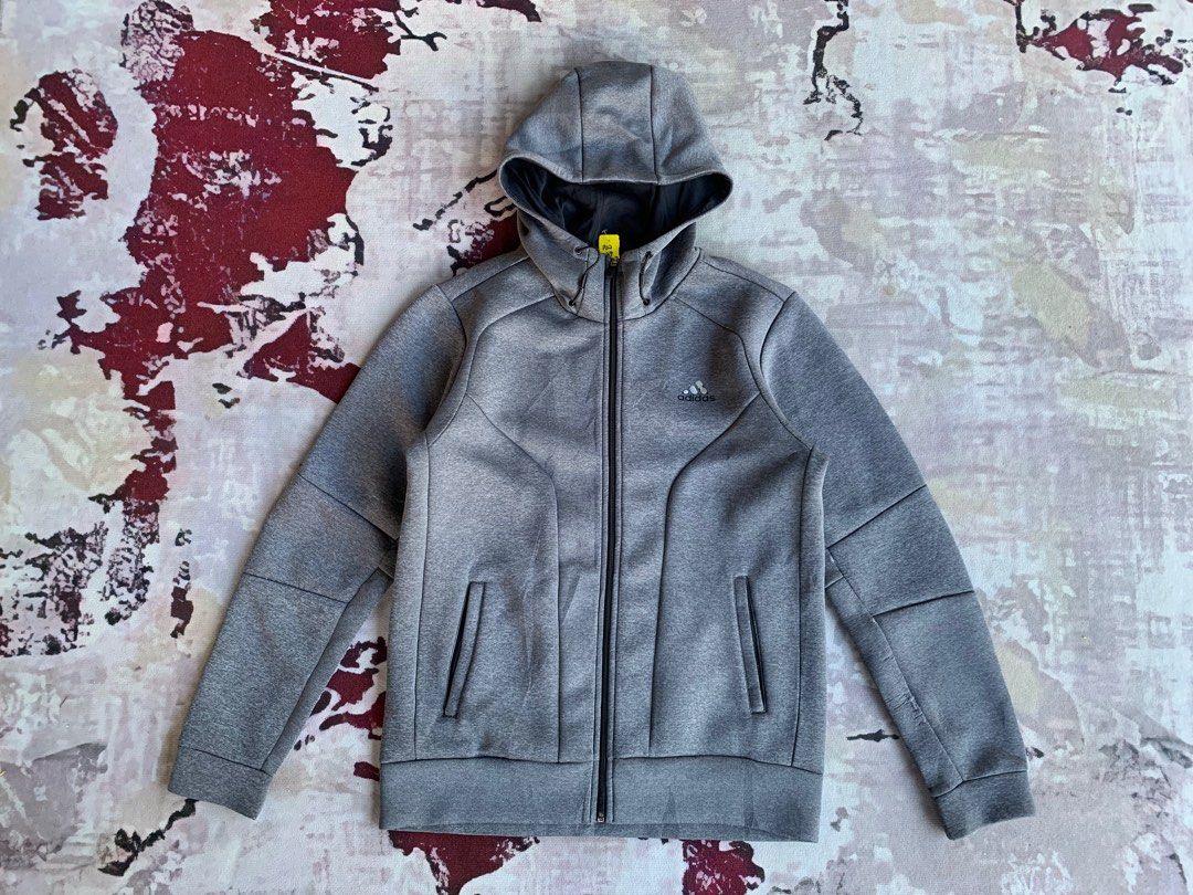 Adidas zipper hoodie mens sale