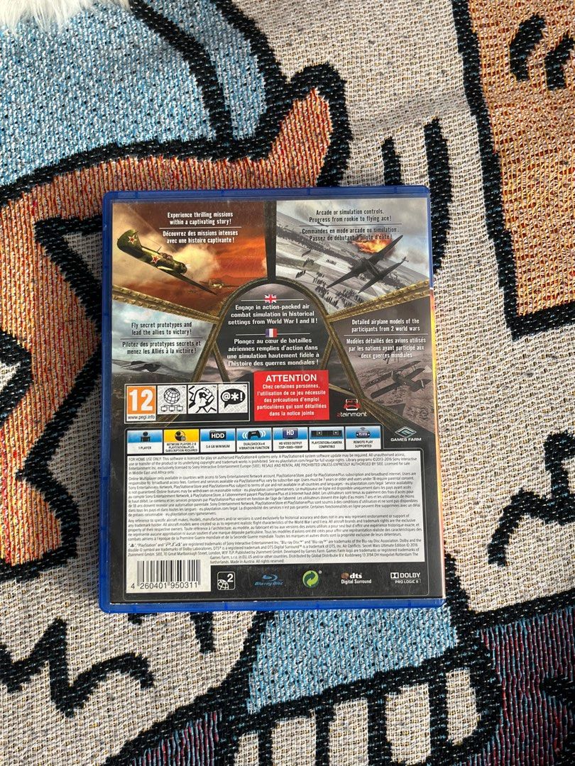 AIR CONFLICTS Secret Wars Ultimate Edition PS4 (Category: PlayStation) located in Quezon City. Submitted by toebeanmaguire111 (Listing ID 1327153645, Image 2). Description: ✅Discs are working and cases are like new / no wears ✅Payment through GCASH / BPI / COD through GRAB or LALAMOVE (buyer will shoulder) ✅RFS: Enjoyed playing these games but its been a while and need to declutter + got a steamdeck + my cute dog in the pics needs heart meds for 