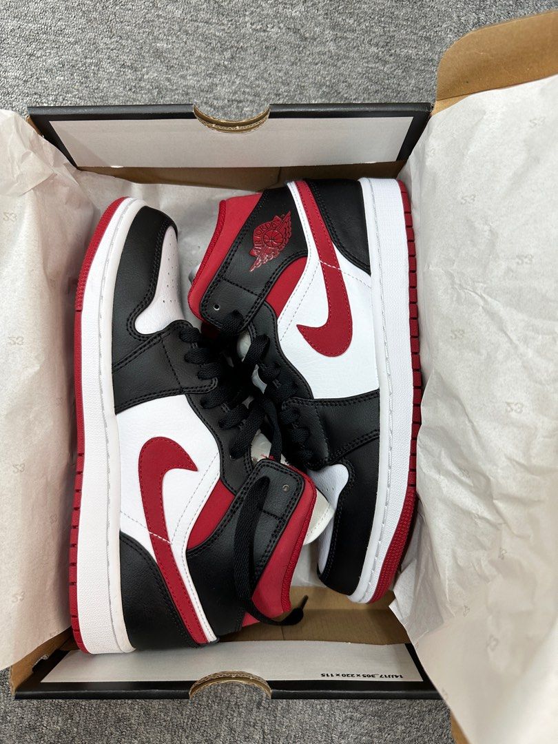 Air Jordan 1 MID Gym Red Black White Carousell
