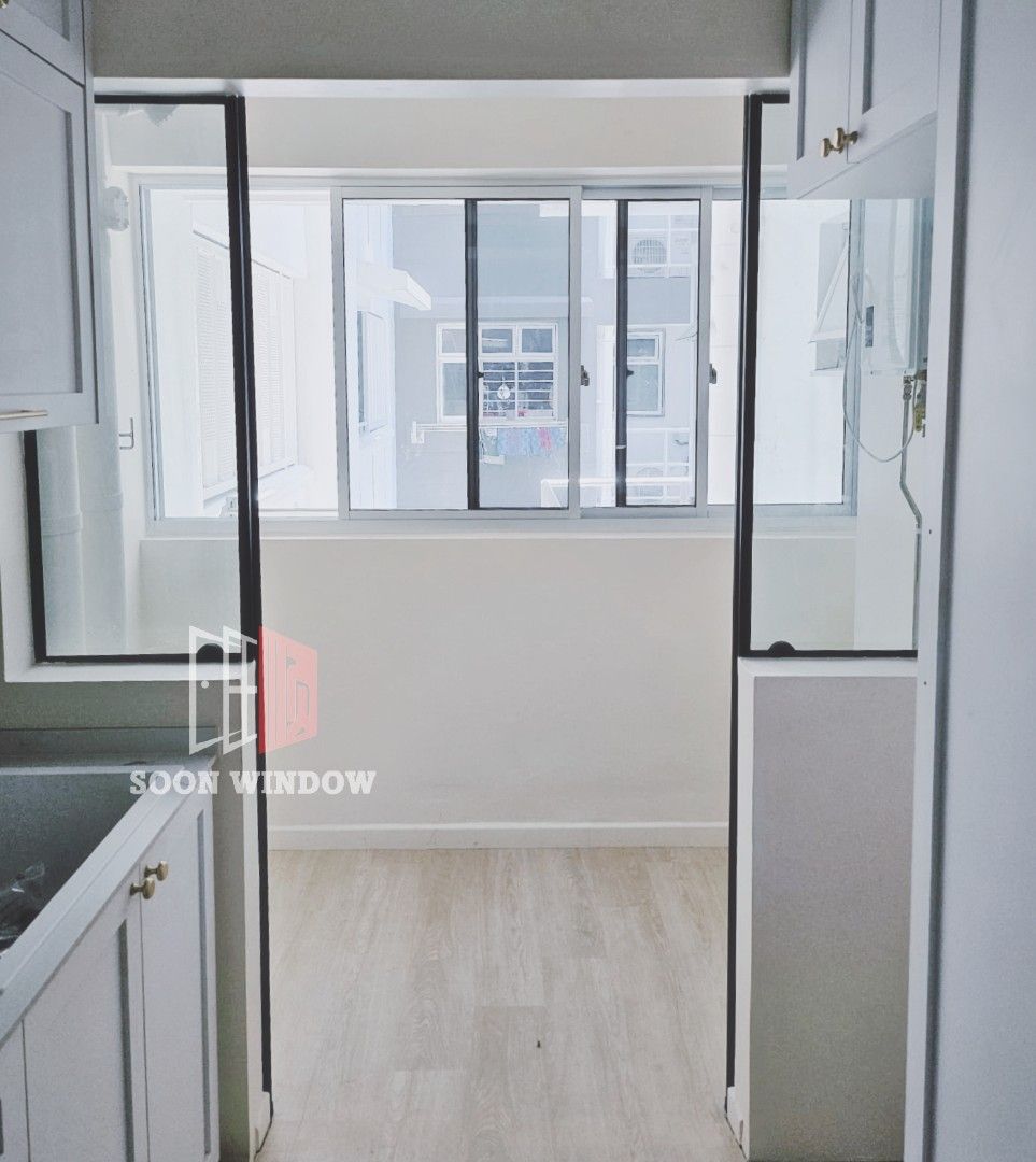 Aluminium sliding door Kitchen Door Kitchen fixed panel Service