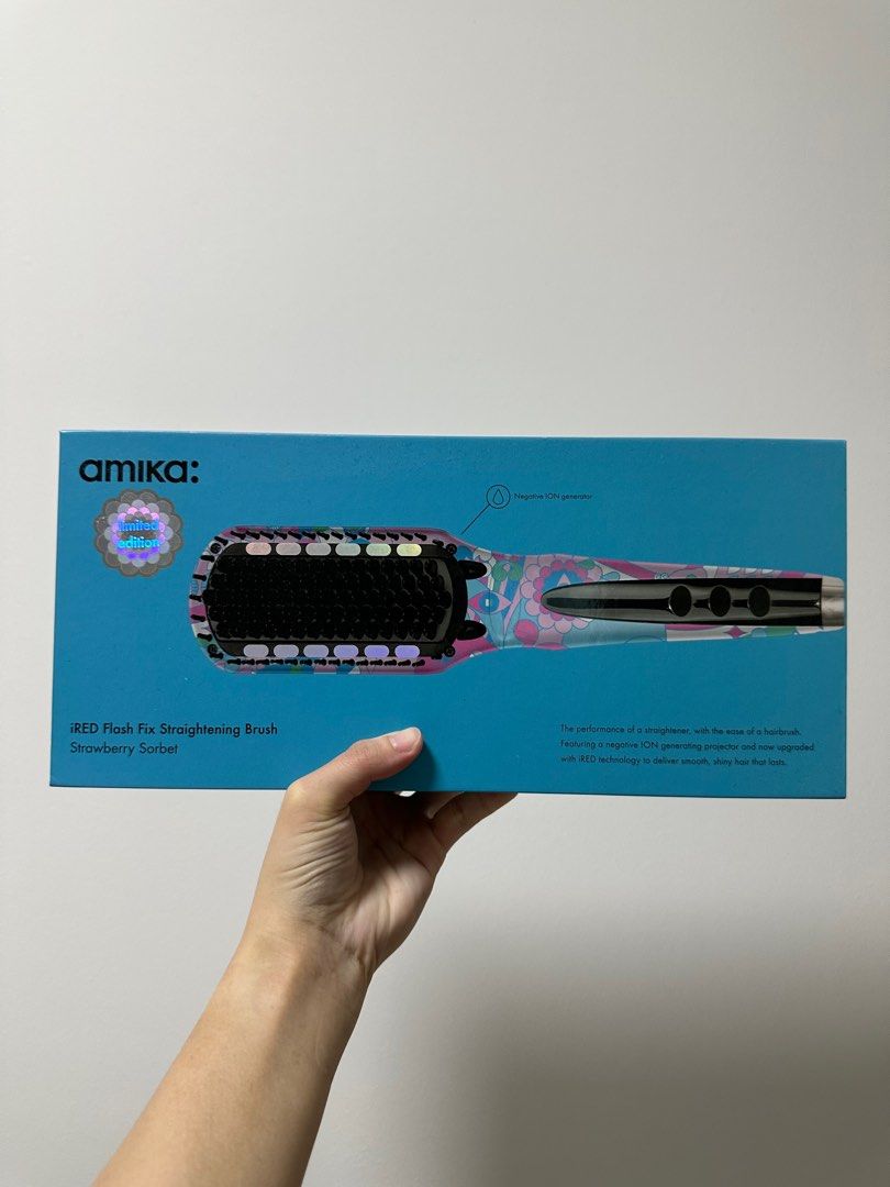 Amika iRed Flash Fix Straightening Brush Limited Edition