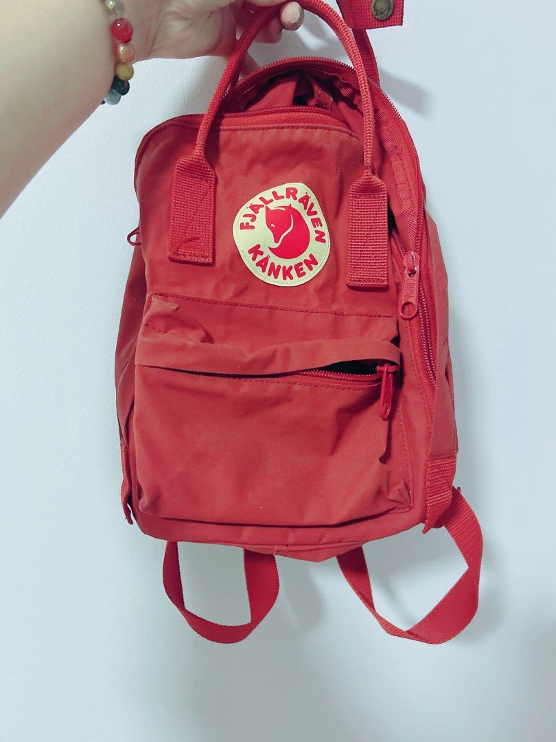 AUTHENTIC Fjallraven kanken mini backpack MAROON RED Women s Fashion Bags Wallets Backpacks on Carousell