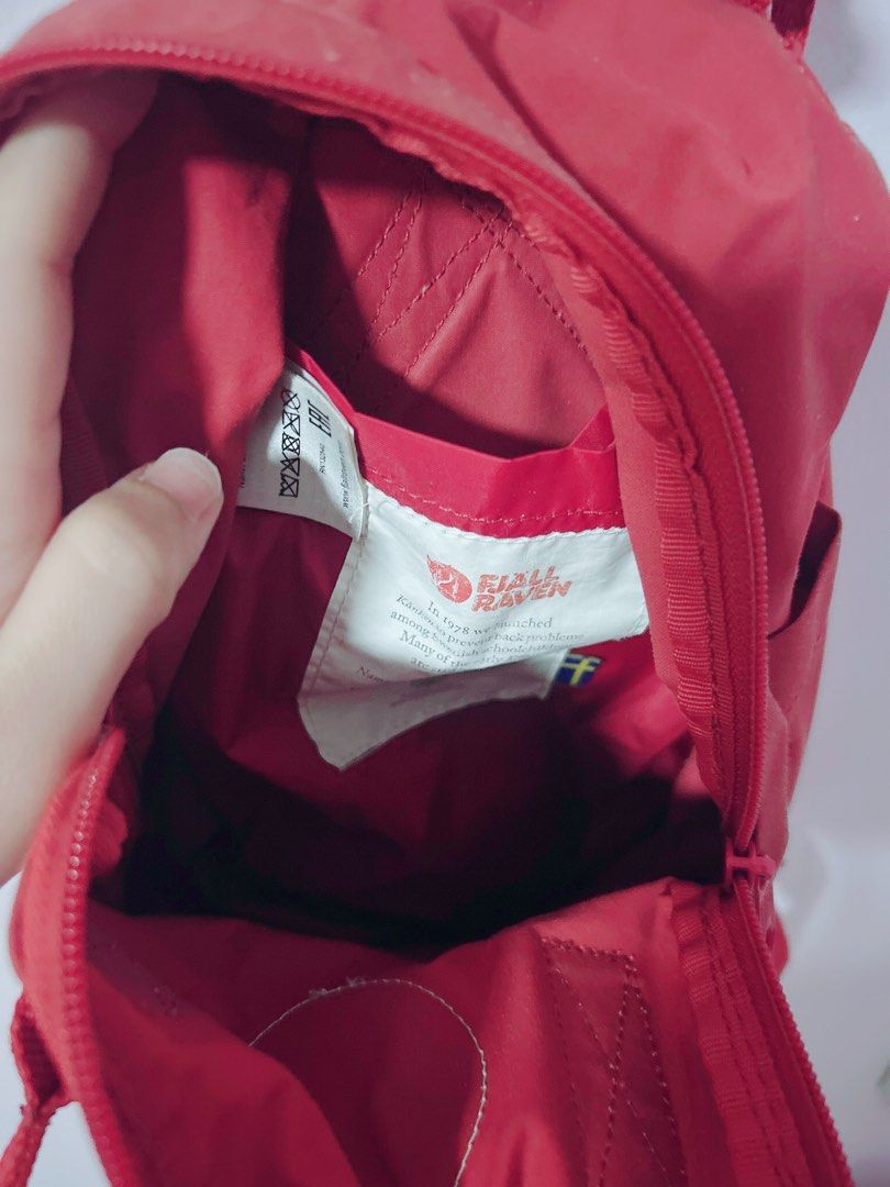 AUTHENTIC Fjallraven kanken mini backpack MAROON RED