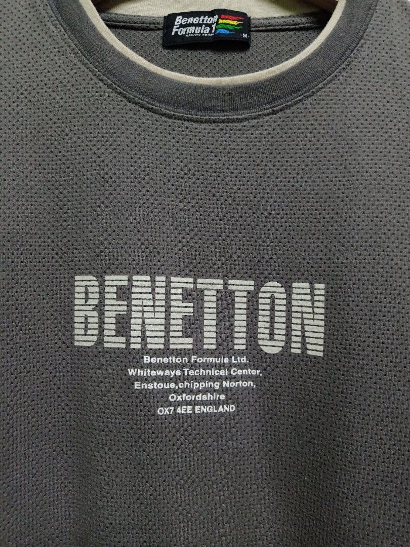 Tee-shirt Vintage Benetton Formula 1 Racing Team - Taille L - Années 90 - Occasion Très Bon état