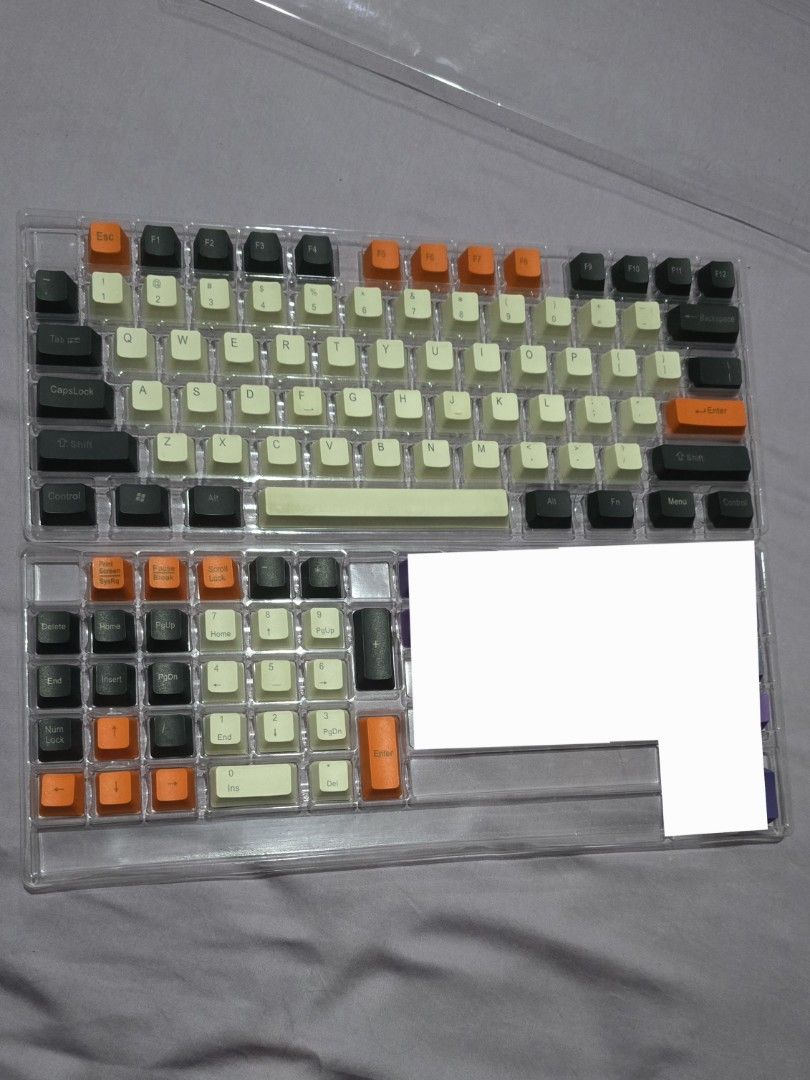 Blue Orange White keycaps for Mechanical Keyboard (Keycaps only!) (Category: Computer Keyboard) located in Paranaque City. Submitted by mgrace002 (Listing ID 1327170393, Image 2). Description: Blue Orange White keycaps for Mechanical Keyboard (no brand). Complete set. No box. RFS: Bumili ng bagong keycap set lol MOP: Maya / GCash (NO COD) Shipping: Lalamove / Grab only (NO MEETUPS) Loc: Sucat, Paranaque Shipping ony from THURS to SUNDAY or holida