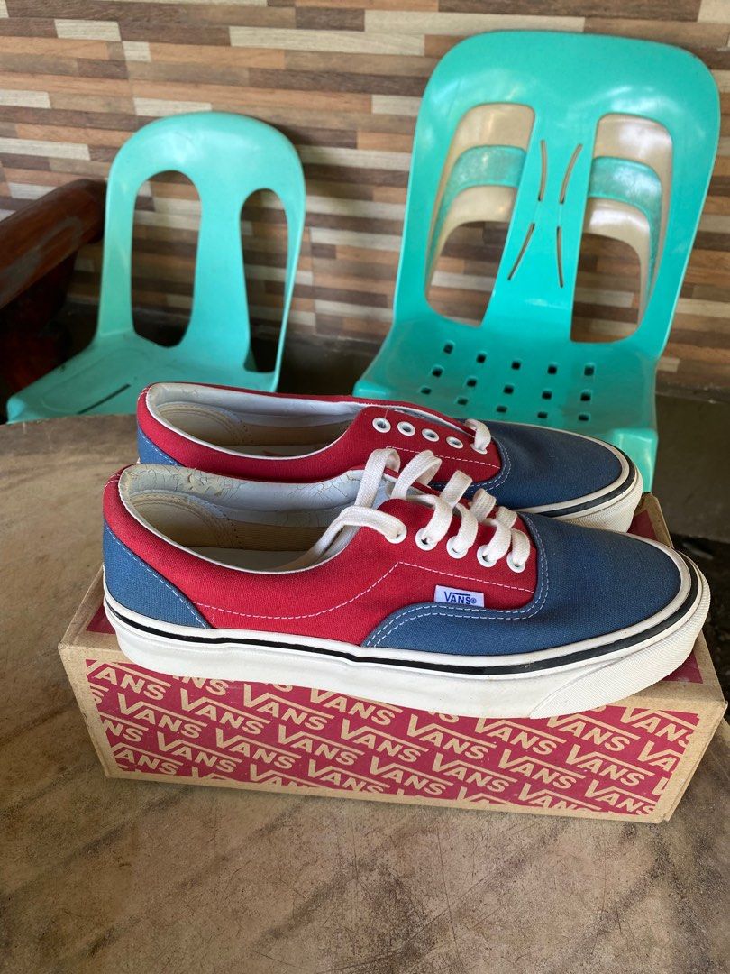 vans era 95 dx anaheim factory navy red
