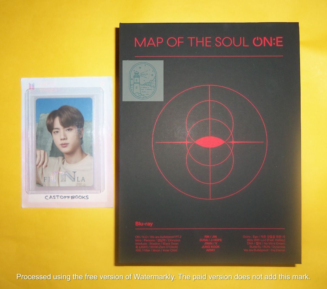 BTS Map of the Soul ON:E BLURAY with Jimin Photocard JM pc MAP OF THE