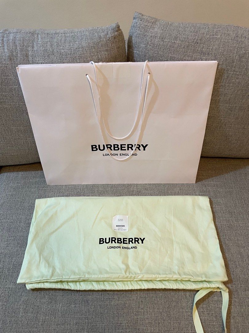 Burberry extra large dustbag and paper bag (Category: Luxury Bags & Wallets) located in Manila. Submitted by tintin._. (Listing ID 1327149564, Image 1). Description: Authentic; just bought. Have proof of purchase..