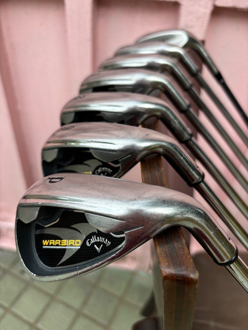 Callaway 2019 Warbird Golf Set with Titleist Bag (Category: Golf) located in Manila. Submitted by eclipse58 (Listing ID 1327062047, Image 2). Description: COMPLETE 2019 Callaway Warbird Golf Set ✅️ 5-9 Irons, Pitching Wedge & Odyssey 61 degree Wedge ✅️ Callaway Hyper X Driver, Callaway RAZR Hawk 3 Wood & Callaway Warbird 5 Wood ✅️ Callaway Warbird Putter & Titleist Golf Bag ✅️ Original Callaway Steel Shaft & Callaway Grips ✅️ Very good condition 