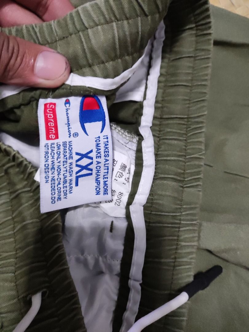 Champion x supreme jogger Patig Men s Fashion Bottoms Joggers on Carousell