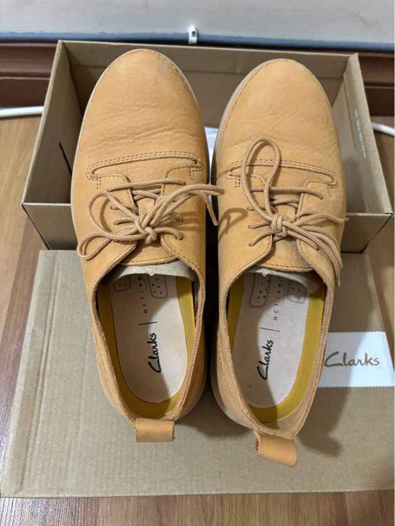 Clarks Hale Lace Light Tan Nubuck Shoes Women s Fashion Footwear Loafers on Carousell