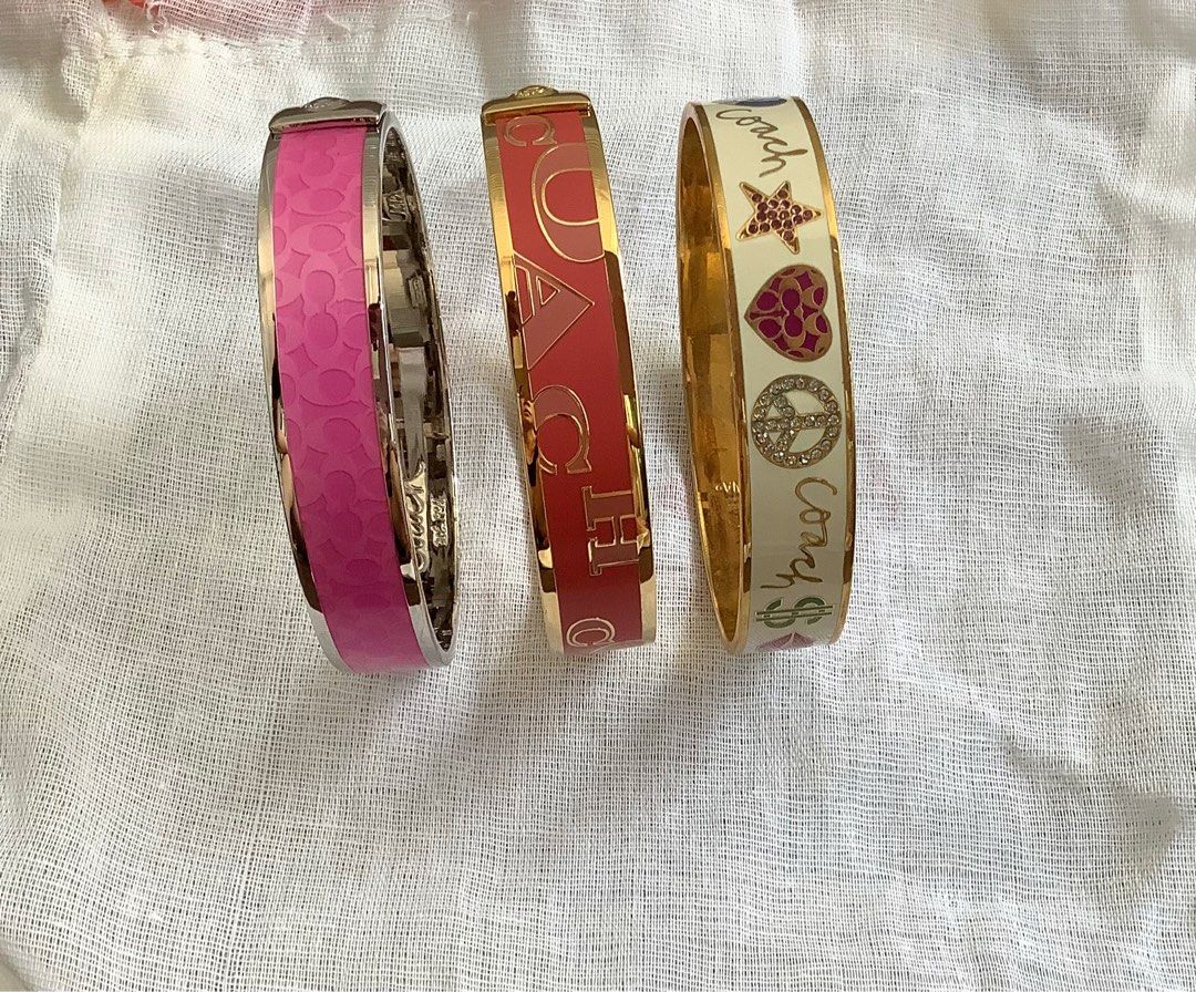 Coach rose gold bangle bracelet 2025