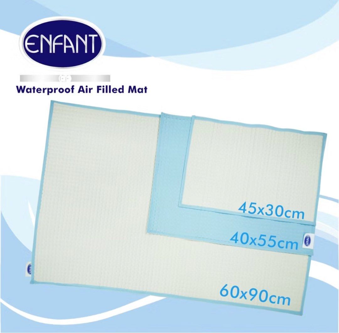 Enfant Waterproof Air-Filled Rubber Diaper Changing Mat (Category: Baby Toiletries & Grooming) located in Quezon City. Submitted by cdgextra (Listing ID 1327085849, Image 1). Description: SRP 560 Bought from Rustan’s Makati. Never been used! Only stored. Description of product in photos.