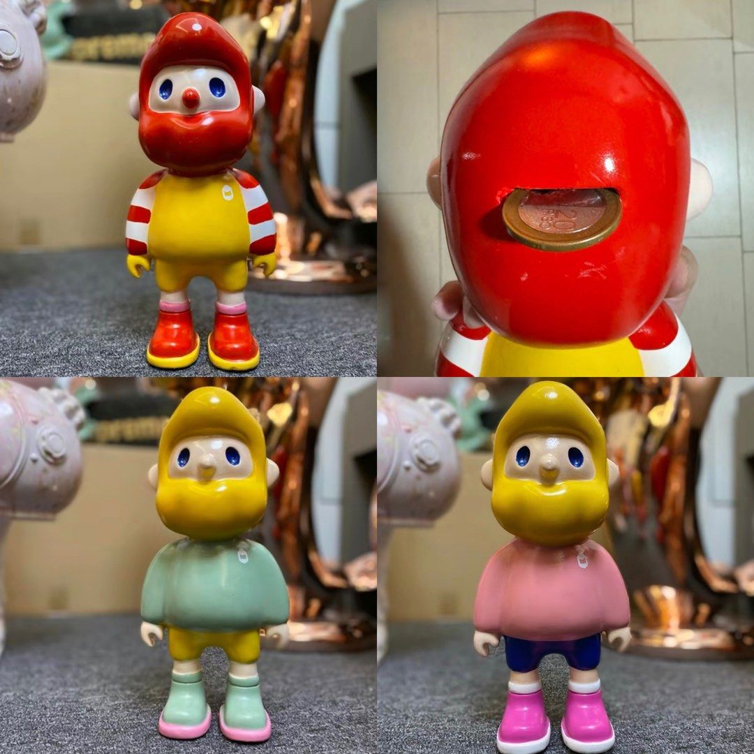Farmer Bob coin bank 26cm (Category: Figurines & Statues) located in Marikina City. Submitted by clarisse0802 (Listing ID 1327152271, Image 2). Description: Fiber ceramic money coin bank - 26cm tall; compared to Space Molly around 5cm tall - good as decor for fans - NOTE: no hole to get your coins, but can share tactics to get your money inside so you dont have to break it 😊 - This is not from Finding Unicorn, but handmade Pink - 800 on hand Mcd