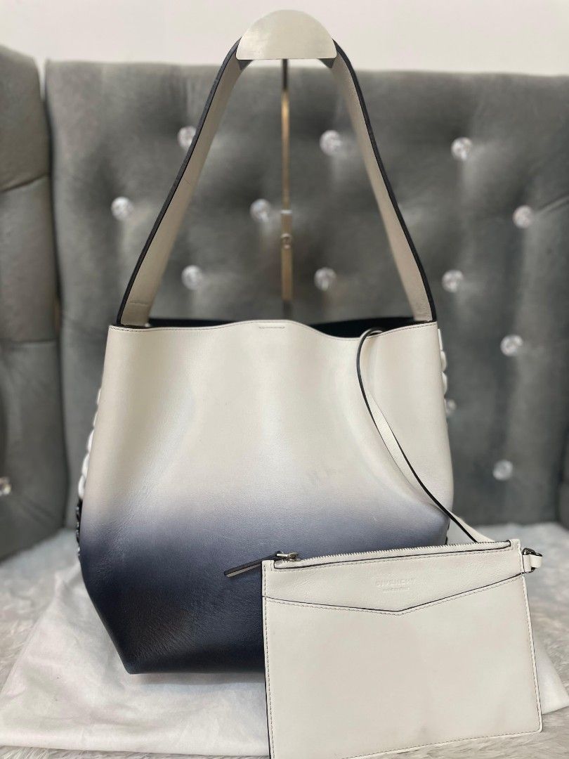 Fast Sale Preloved Givenchy Infinity Bucket Bag Ombre Leather Medium size 35 x 20 x 27 cm With mini pouch and dustbag Nett Exclude ongkir Fesyen Wanita Tas Dompet di Carousell