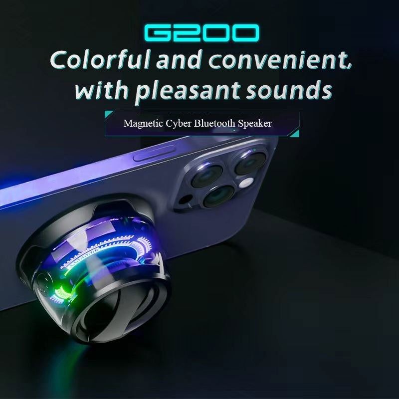G200 Portable Wireless Bluetooth Speaker RGB Lighting Magnetic Mini ...