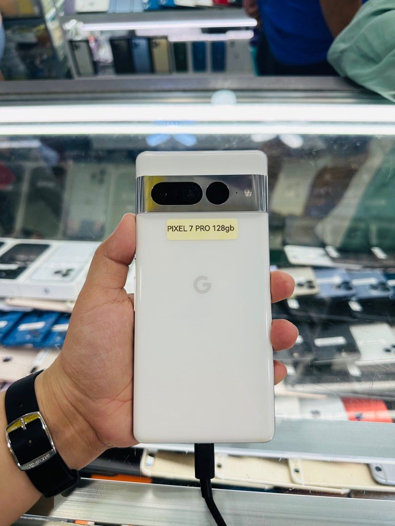 Google Pixel 7 Pro 128gb US full openline (Category: Google Pixel) located in San Juan City. Submitted by javedsgadgetshop (Listing ID 1327115854, Image 2). Description: OPEN FOR INSTALLMENT VIA CREDIT CARD/GGIVES/SPAY/BILLEASE & SWAP/TRADE-IN! BUY AND SELL! Quick Specs : Google Pixel 7Pro •128gb •US Variant •Good batt health •Factory Unlock •95% Smoothness •No hidden issue | No Repaired •100% Authentic | Not Refurbished •w/ OEM Charger & store w