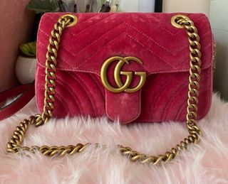 Gucci marmont velvet crossbody discount