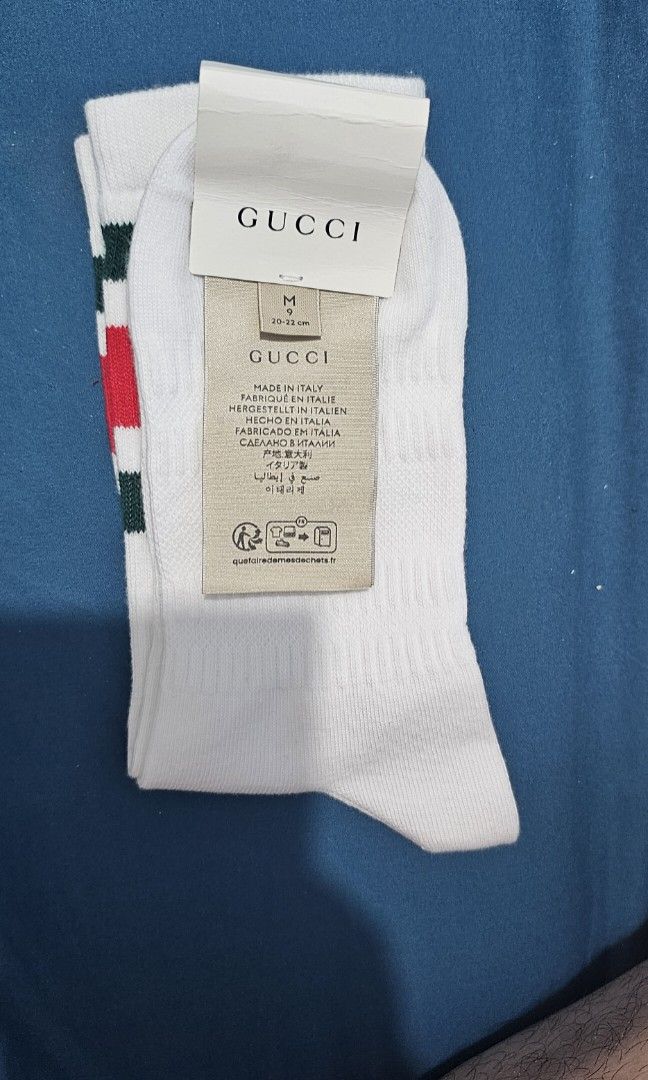 Gucci Mytheresa Socks (Category: Shoe inserts & accessories) located in Manila. Submitted by afernandez345 (Listing ID 1327177509, Image 3). Description: Authentic Gucci Socks. Made in Italy Comes with its Original box seen in the pictures. Expensive for someone not fond of branded Item but... Good buy for those with exquisite taste and loves extremely quality goods. Ideal for gift giving.comes with the gucci ribbon. RFS: Needed Fund..