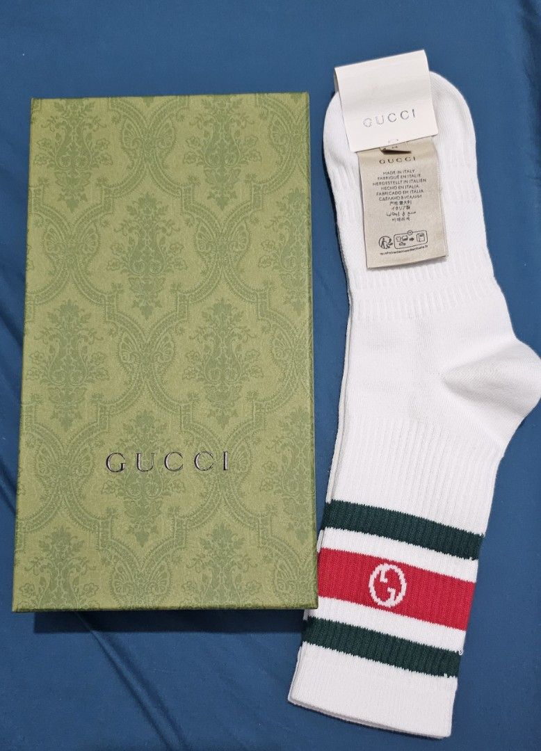 Gucci Mytheresa Socks (Category: Shoe inserts & accessories) located in Manila. Submitted by afernandez345 (Listing ID 1327177509, Image 1). Description: Authentic Gucci Socks. Made in Italy Comes with its Original box seen in the pictures. Expensive for someone not fond of branded Item but... Good buy for those with exquisite taste and loves extremely quality goods. Ideal for gift giving.comes with the gucci ribbon. RFS: Needed Fund..
