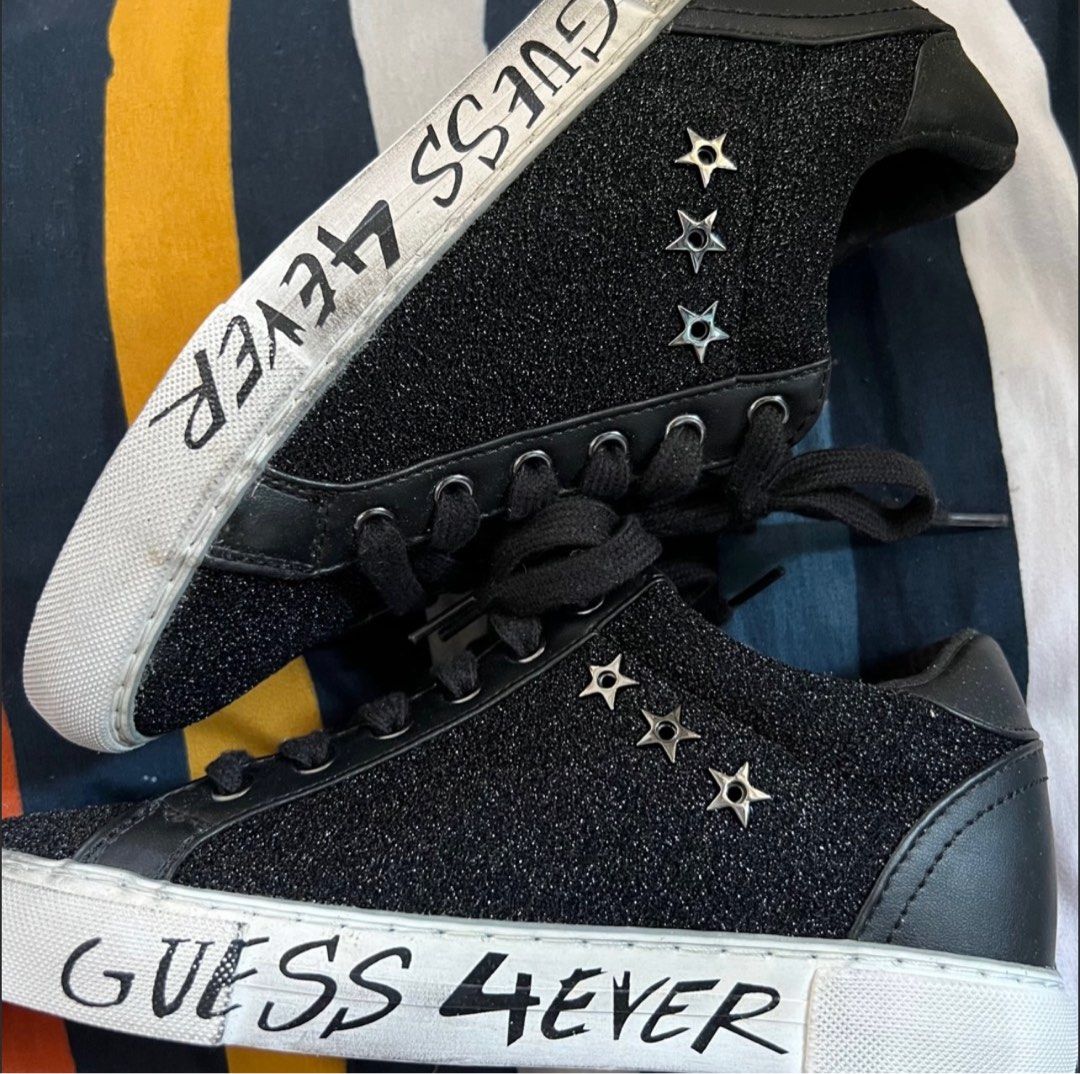 Guess Sparkling Sneakers Women s Fashion Footwear Sneakers on Carousell