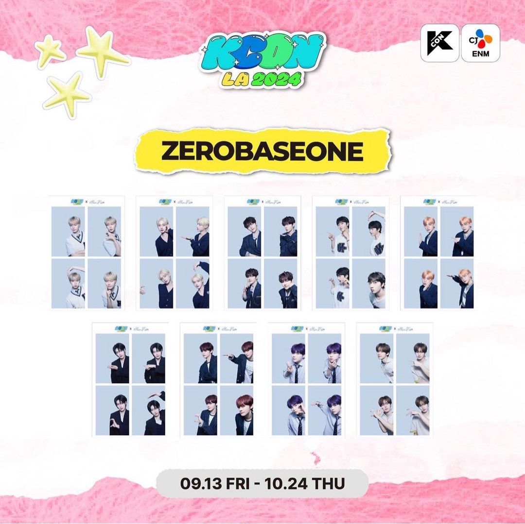 Boynextdoor Kcon LA 2024 Photocard Riwoo Harufilm人生四格代