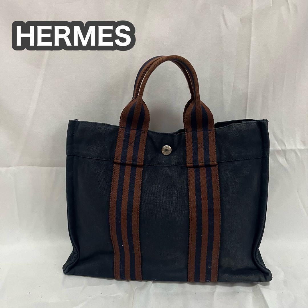 Hermes canvas tote bag shop