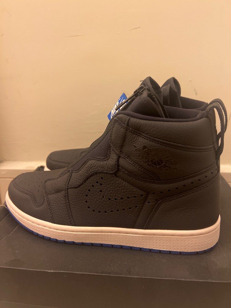 Jordan Air Jordan 1 High Zip Black Hyper Royal Carousell