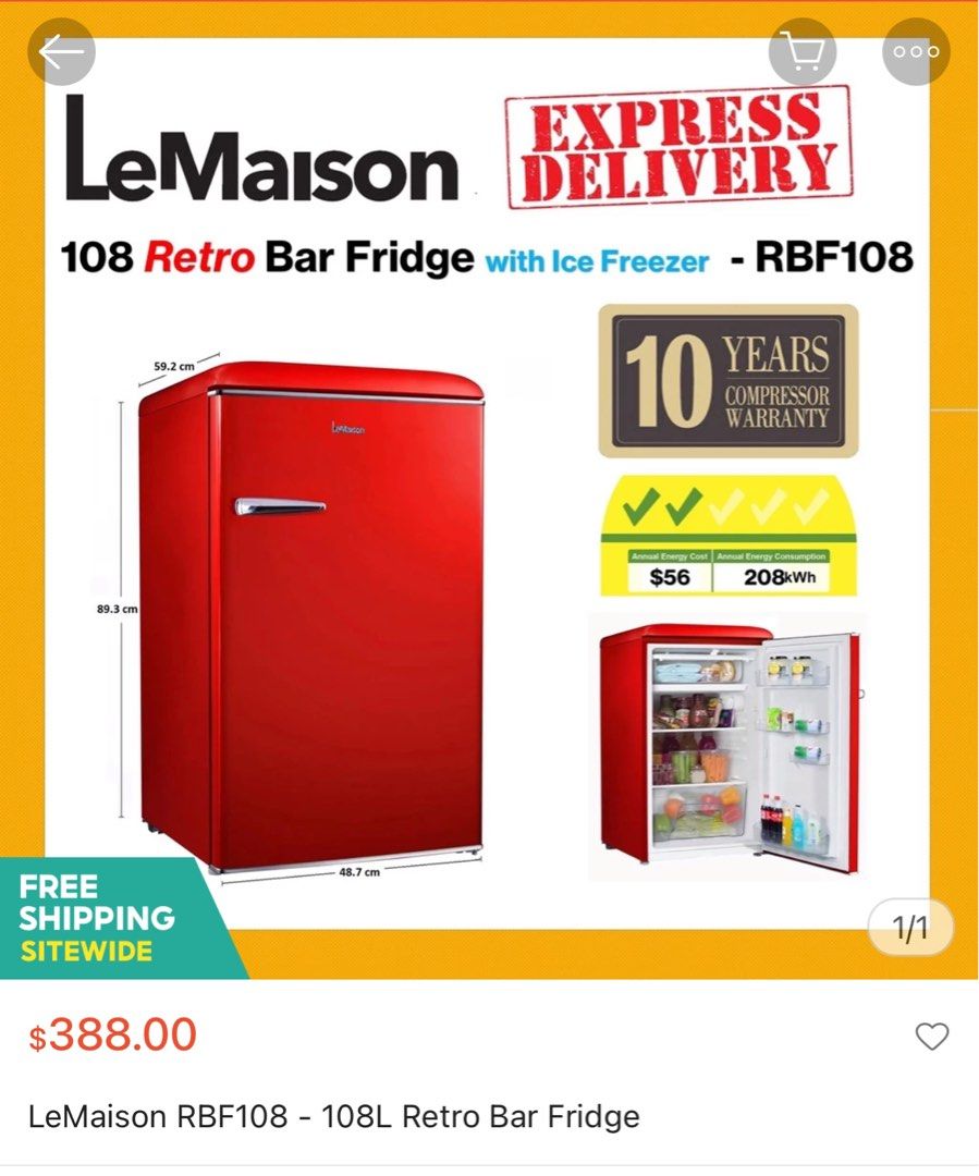 Le maison mini fridge top