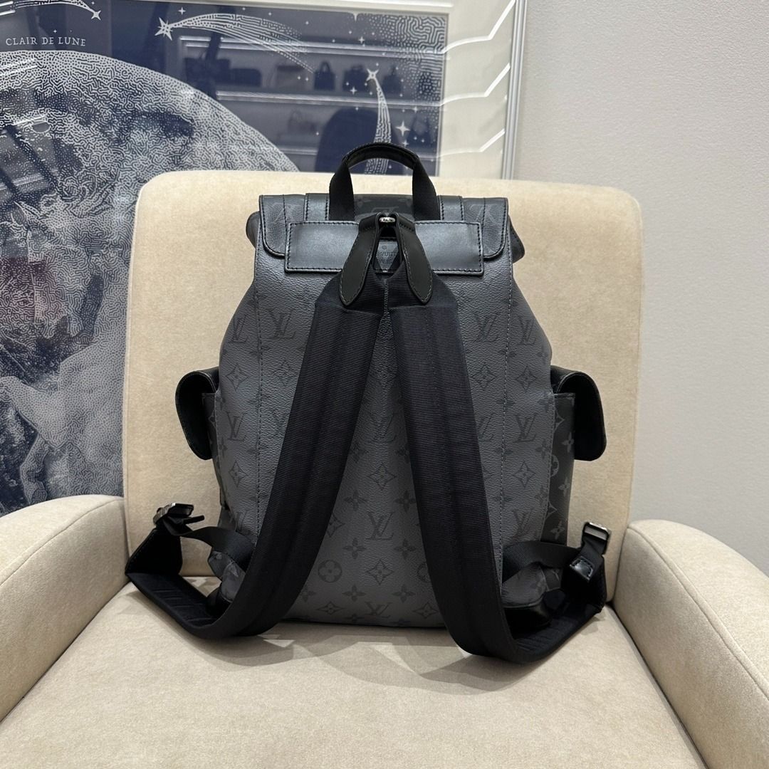 Louis vuitton backpack grey top