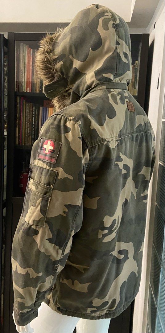 Camo winter coat mens online