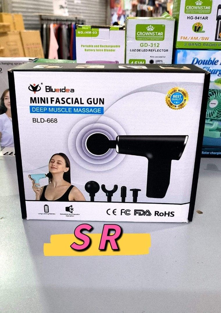Mini fascial gun massager (Category: Massage Devices) located in Manila. Submitted by asstditems (Listing ID 1327208059, Image 2). Description: Same day delivery via Lalamove, Grab, COD/ GCASH PAYMENT.