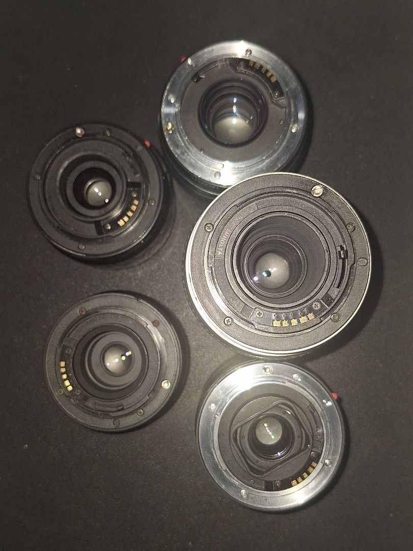 Minolta A mount lenses (AF not tested) (Category: Cameras) located in Talisay. Submitted by techn034 (Listing ID 1327113044, Image 2). Description: Bought in a Japan Surplus -minor fungus doesn't affect quality of image (you may ask for reference photos) -minor flaws on filter thread and screw in lens tube (seen in photos) but unnoticeable from afar *Minolta AF 35-70mm *Minolta AF 28-80mm *Minolta AF 35-105mm *Minolta AF 80-200mm *Tokina AF 100-3