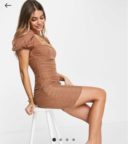 missguided bodycon dress TURTLE NECK FAUX FUR LONG SLEEVE BODYCON DRESS – Riah Fashion