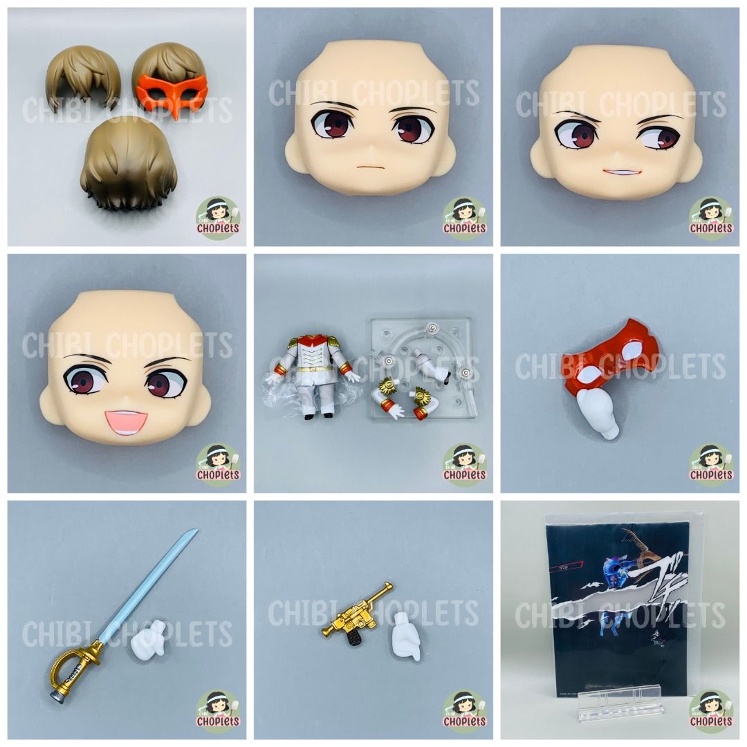 [Nendoroid Split] 1189 Goro Akechi: Phantom Thief Ver. (Category: Figurines & Statues) located in Valenzuela. Submitted by littlechopletsph (Listing ID 1327179379, Image 2). Description: PARTS & PRICES: Hair - P1000 Faceplate 1 - P300 Faceplate 2 - P350 Faceplate 3 - P350 Body - P1000 Mask - P350 Sword - P250 Gun - P250 Display Sheet - P150 - What you see is what you get MOP: Gcash/BPI MOD: GGX/J&T/SDD.