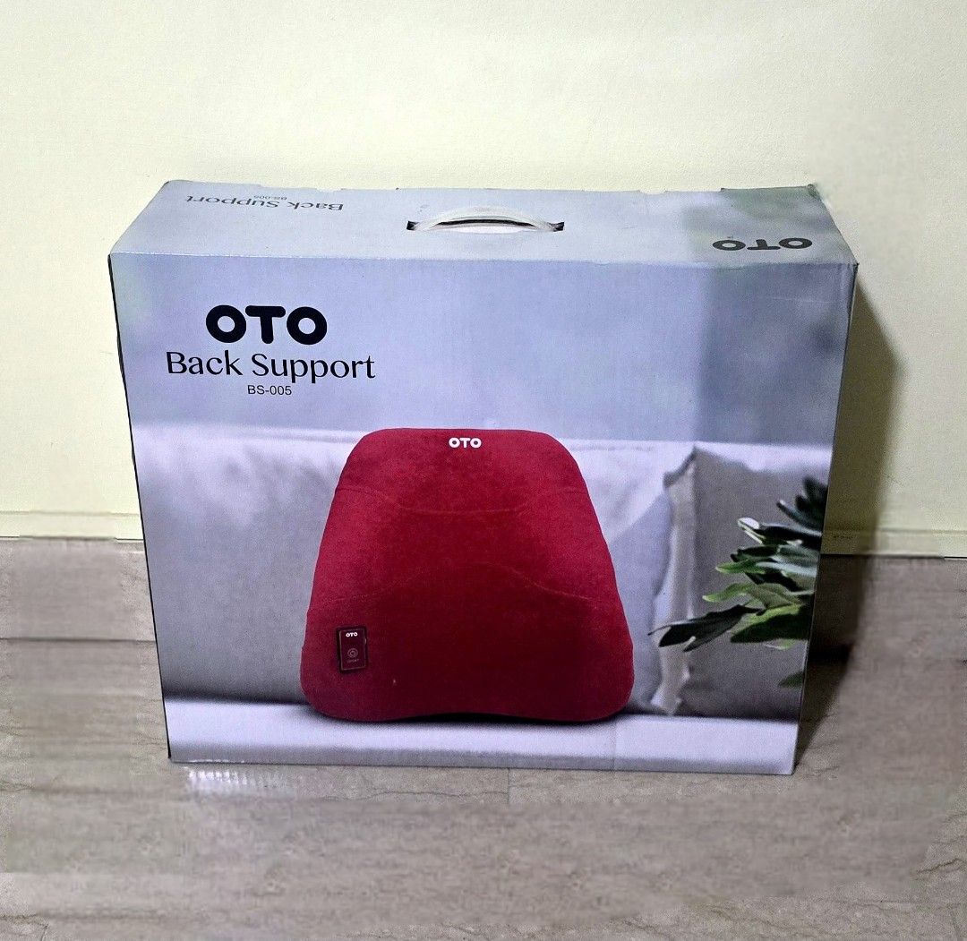 OTO Back Support & Massager (Category: Massage Devices) located in Singapore. Submitted by rohith99 (Listing ID 1327166325, Image 1). Description: OTO Back Support & Massager - Could be used for your office chair - Could be used for your long Work From Home schedule - Could be used as either back support or massager. Condition: Not used, looks brand new, and comes with original packaging and user manual. Reason for Sale: Upgraded to full Massager