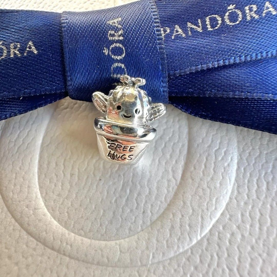 Pandora Cactus sterling silver charm with black and raspberry pink enamel  798786C01, Women's Fashion, Jewelry & Organisers, Charms on Carousell