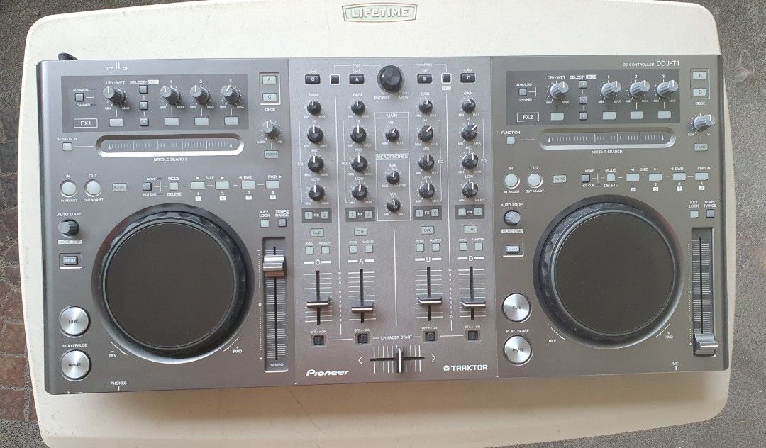 Pioneer dj controller (Category: Musical Instruments) located in Manila. Submitted by herich65 (Listing ID 1327165847, Image 3). Description: Pioneer ddj t1 4- Channel Traktor. (License to be activated upon exchange) No box, all working perfectly in very good condition with one minor scratch, see picture..