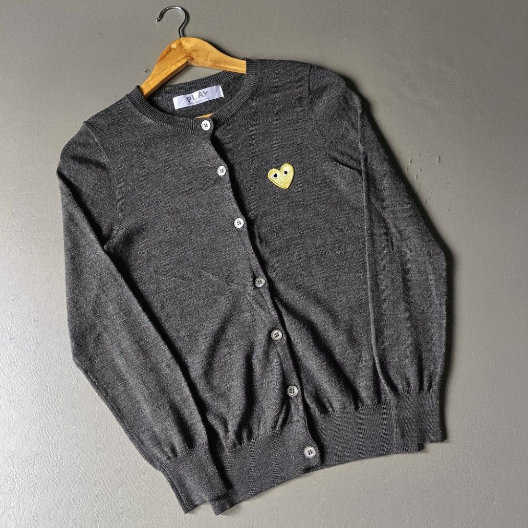 Play CDG Knitted Cardigan Luxury Apparel on Carousell