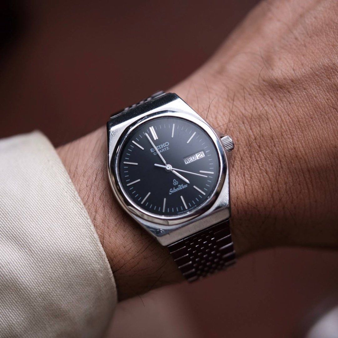 Polished Seiko Silverware Day Date Quartz Vintage Watch Men s Fashion Watches Accessories Watches on Carousell