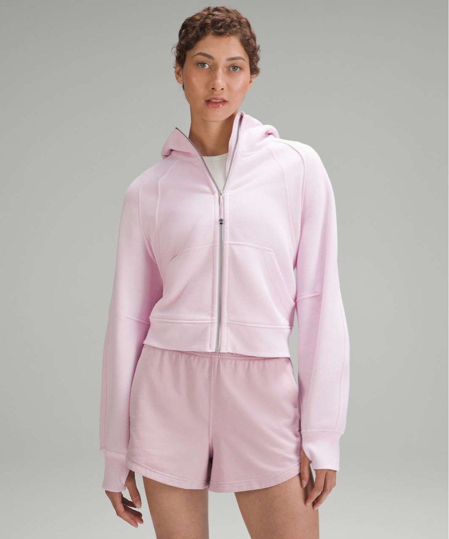 RARE Lululemon Scuba Oversized Full Zip Hoodie in Vitapink Women s Fashion Activewear on Carousell