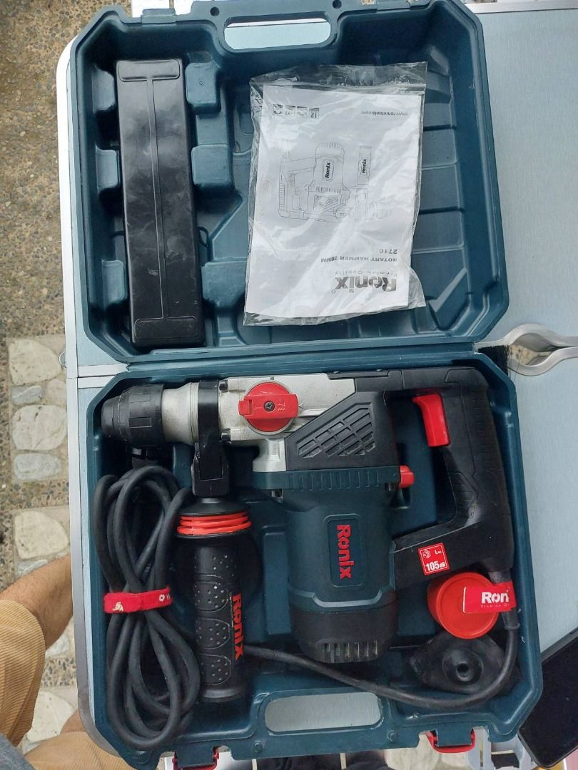 Ronix rotary hammer 28mm 2710 (Category: Construction Tools & Equipment) located in Manila. Submitted by house.of.treasures (Listing ID 1327037619, Image 3). Description: Nakatambak lang hindi nagagamit. Good German Brand. .
